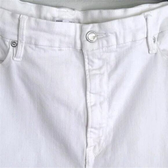 Good American Women’s Minimalist Chic White Crop Stretch Jeans Mid-Rise Size 24 - Picture 4 of 6